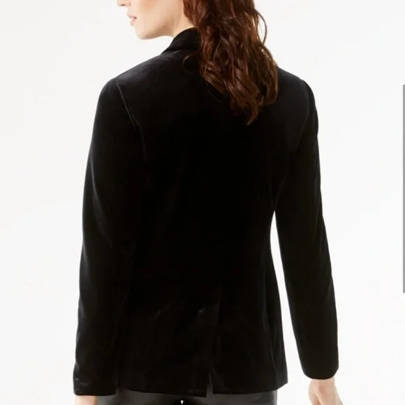 INC Velvet Black Blazer - Picture 3 of 5